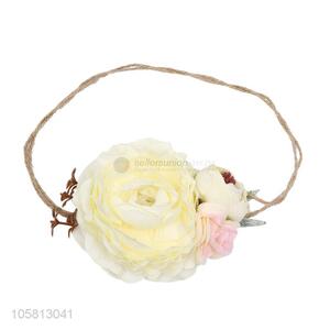 Fashion Three-Dimensional Peony Flower Hemp Rope Head Band