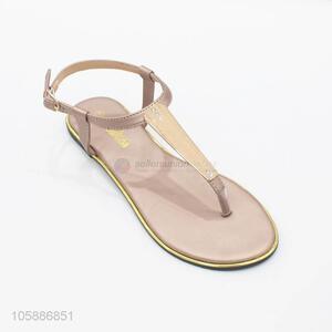 High quality fashion women pu leather thong sandal sandals