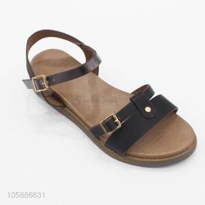 China manufacturer stylish summer belt buckle flat sandals