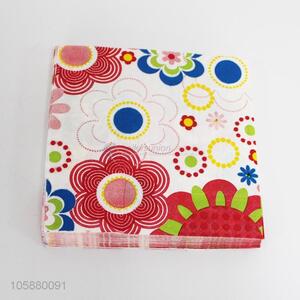 New design 20pcs square flower printed paper napkin