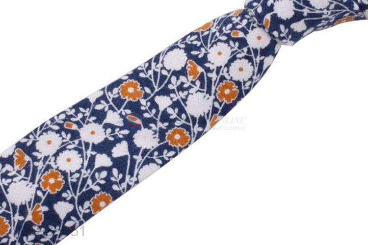 Factory sales fashion beautiful floral print skinny neckties