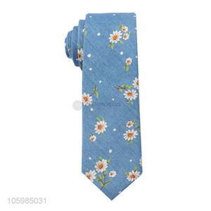 Yiwu factory men ties flower printed cotton necktie