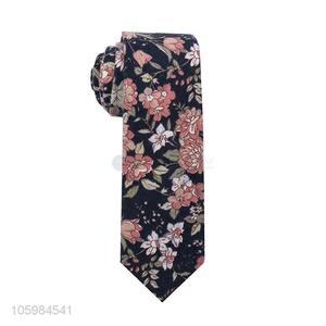Low price fashion beautiful floral print skinny neckties