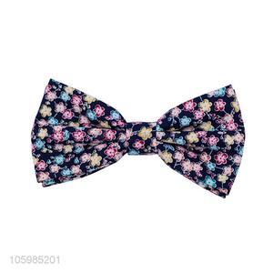 Popular design custom flower printed bow tie for men