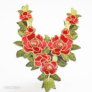 Fashion delicate neck design embroidery flower collar