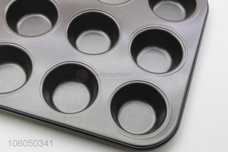 Heat resistant 12 cup cast iron muffin pan cupcake baking molds