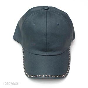 Chic fashion pu leather baseball hats from china
