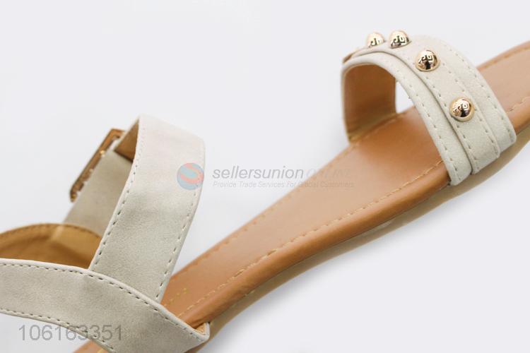 New Design Ladies Beach Shoes Flat Sandals Shoes