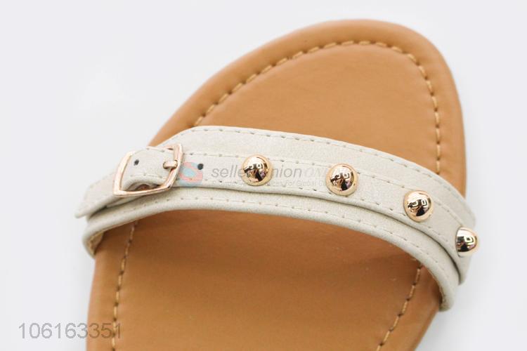 New Design Ladies Beach Shoes Flat Sandals Shoes