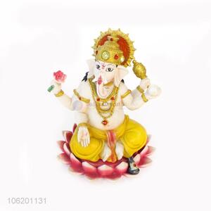 Factory Custom Home Decoration Gift <em>Polyresin</em> Resin Indian God Ganesh