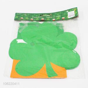 Cheap price 5.5m green clover shape paper banner