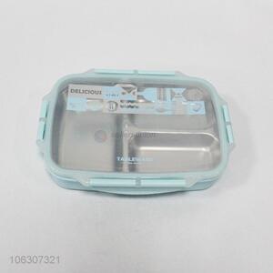Food container stainless steel lunch box with plastic outside