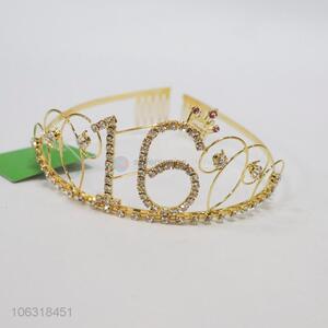 Wholesale Fashion Alloy Party Crown With Diamond
