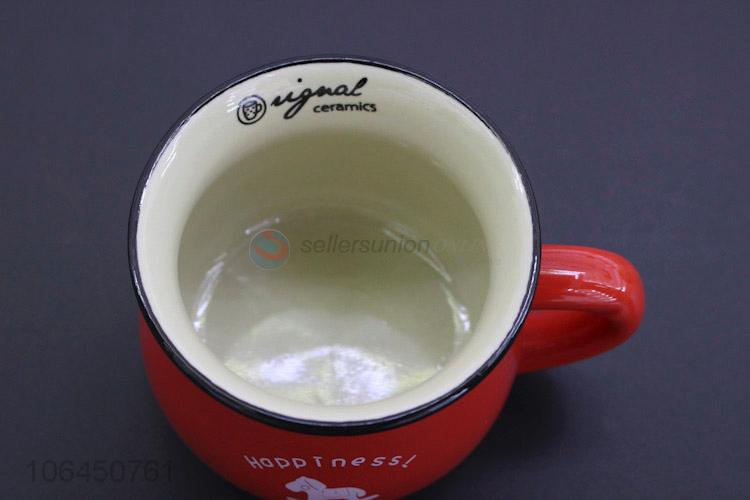 Top Selling Eco-Friendly Red Ceramic Mugs Ceramic Cups