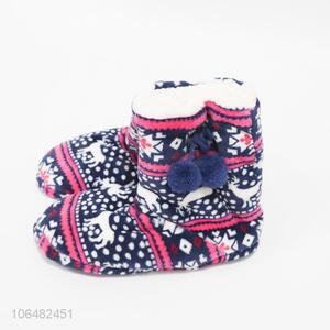 Custom Christmas Fuzzy Slippers Non-Slip Socks House Booties