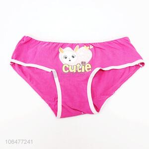 Customized breathable kids underwear young girl cotton briefs