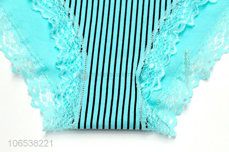 Wholesale Ladies Soft Underwear Women Cotton Underpants With Lace Decoration