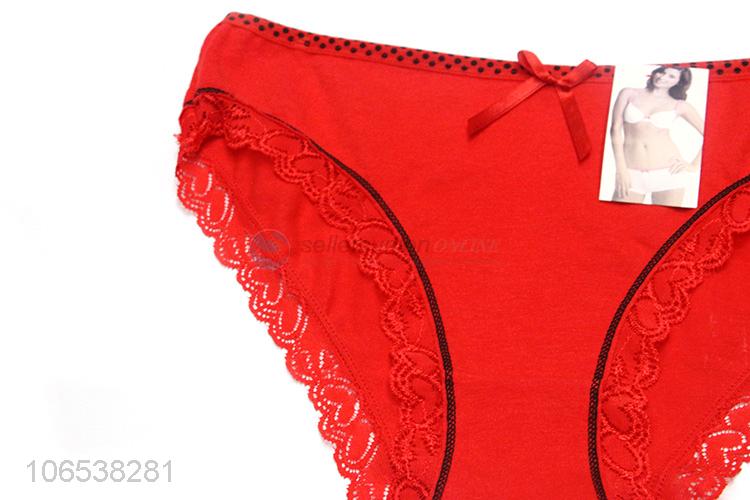 Wholesale Sexy Daily Underwear Comfortable Women Panties With Lace Decoration
