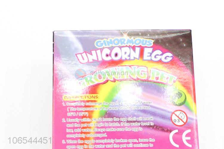 Best Sale Cute Unicorn Growing Pet Toy Egg