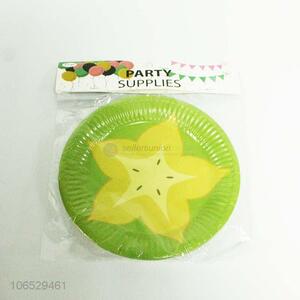 Low price disposable round paper plates party supplies