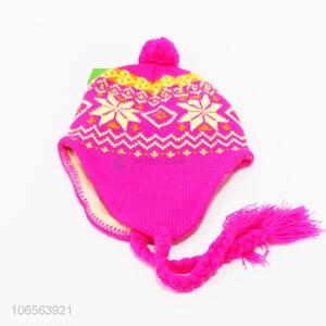 Top selling women classic snowflake pattern knitting <em>earmuff</em> hats