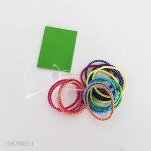 Wholesale 16 Pieces Colorful Elastic Hair Ring