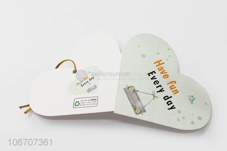 Top manufacturer custom logo heart shape paper greeting card