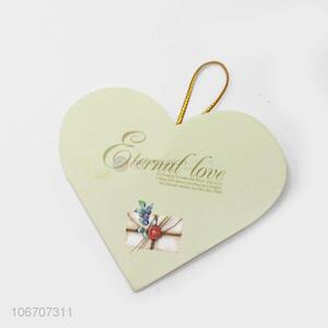 Bottom price custom logo heart shape paper greeting card