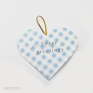 New style custom logo heart shape paper greeting card