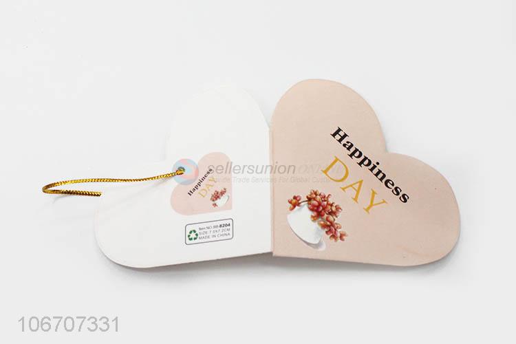 Most popular custom logo heart shape paper greeting card