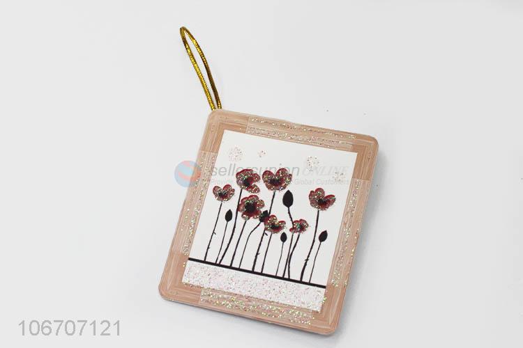 Professional supply rectangle flower printed paper greeting card