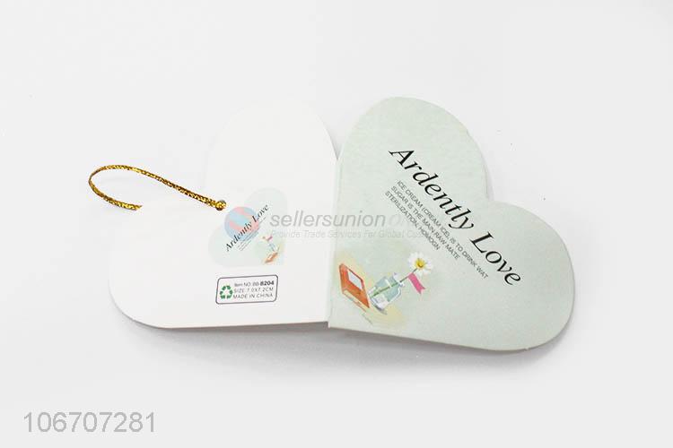 Professional supplier custom logo heart shape paper greeting card