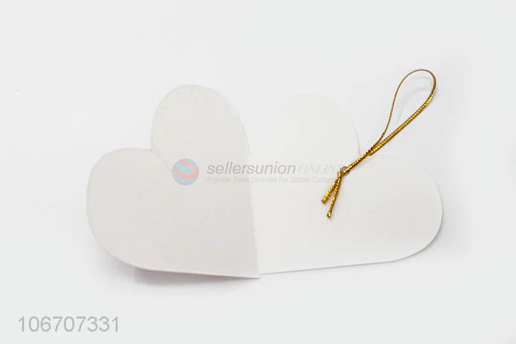 Most popular custom logo heart shape paper greeting card