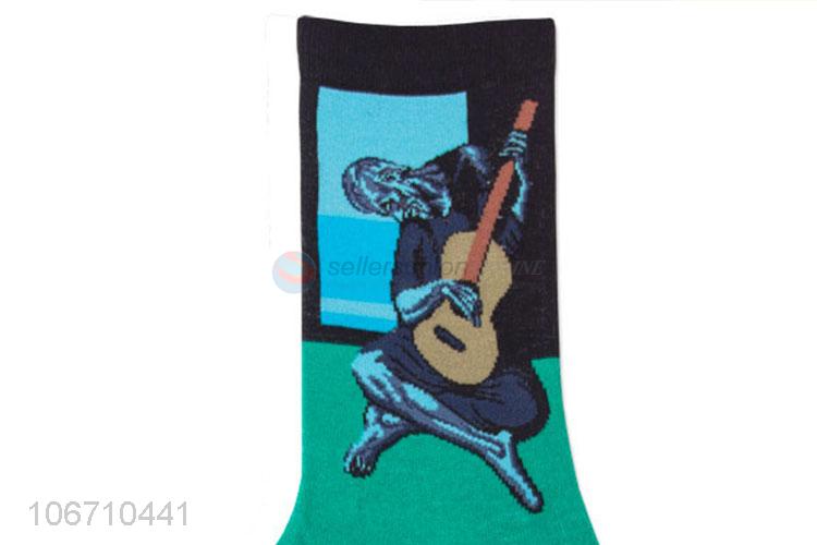 Wholesale Price Breathable Cotton Mid-Calf Length Sock For Men
