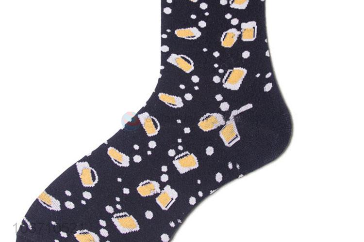 New Design Men Comfortable Mid-Calf Length Sock Cotton Socks