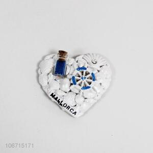Promotional heart resin crafts souvenir polyresin fridge magnet