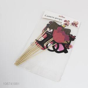 Delicate Design Bamboo Handle Paper Photo Props
