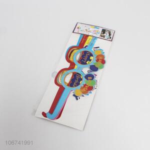 Low price 6pcs colorful paper glasses party supplies