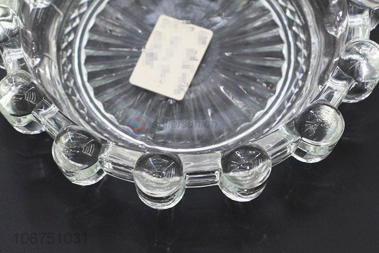 Good Quality Round Glass Tobacco Jar Transparent Ashtray