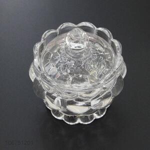 Custom Household Glass Candy Jar With Cover