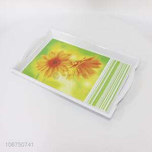 Wholesale fashion sunflower printed melamine serving tray