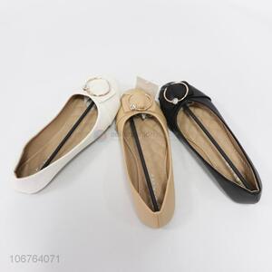 Fashion Style Round Head Ladies Casual Single Shoes
