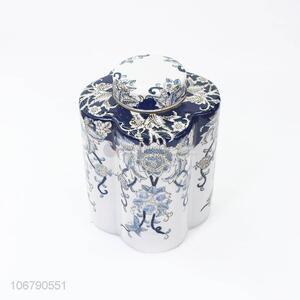 Fashion Decorative Crafts Chinese Style Ceramic Storage Tank