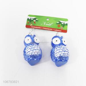 Wholesale Blue Owl Shaped Christmas Ornaments for Decorations