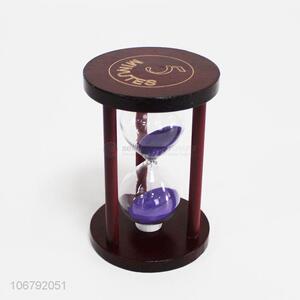Promotive Gift Wooden Base Glass Hourglass For Kids