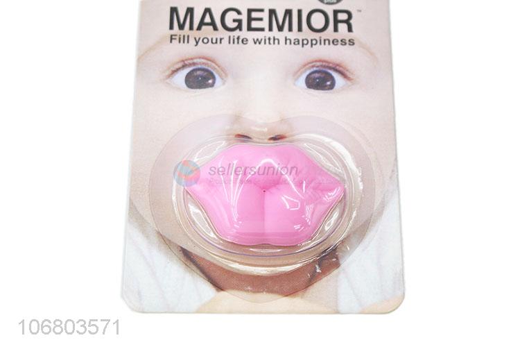 Hot sale cartoon mouth silicone baby nipples teething pacifier