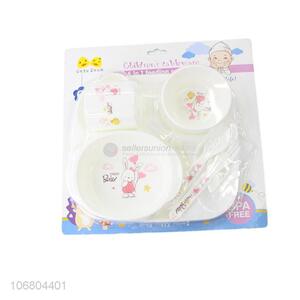 Excellent quality bpa free 4-in-1 baby feeding set with tray