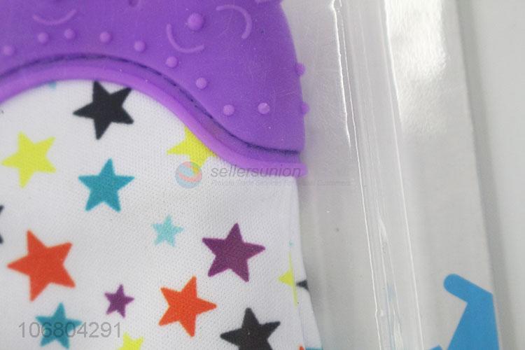 Factory price food grade silicone baby teething glove