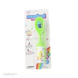 Top supplier cartoon baby hair comb hair brush with rattle