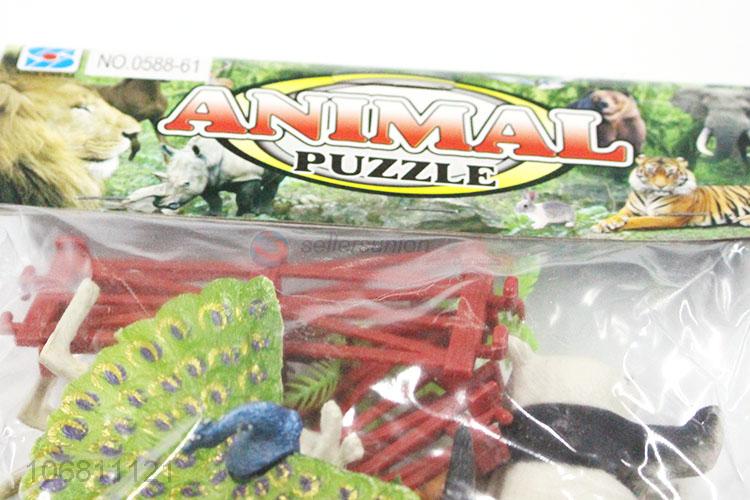 Newest Colorful Pasture Animal Puzzle DIY Assembly Toys